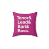 Pink TLBB Polyester Square Pillow