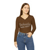 Women's Barbershop Harmony Society Brown Long Sleeve V-neck Shirt