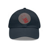 Dad Hat with Faux Leather Barberpole Cat Patch (Round)- Multiple Colors