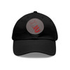 Dad Hat with Faux Leather Barberpole Cat Patch (Round)- Multiple Colors