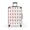 White Barberpole Cat Suitcase