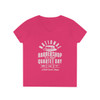 Women's V-Neck National Barbershop Quartet Day T-Shirt- Multiple Colors Available