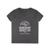 Women's V-Neck National Barbershop Quartet Day T-Shirt - TENOR LEAD BARI BASS - Available in Multiple Colors