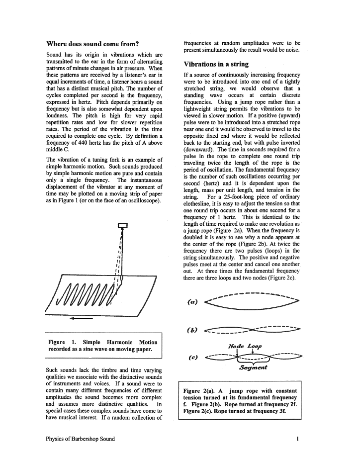 The Physics Of Barbershop Sound