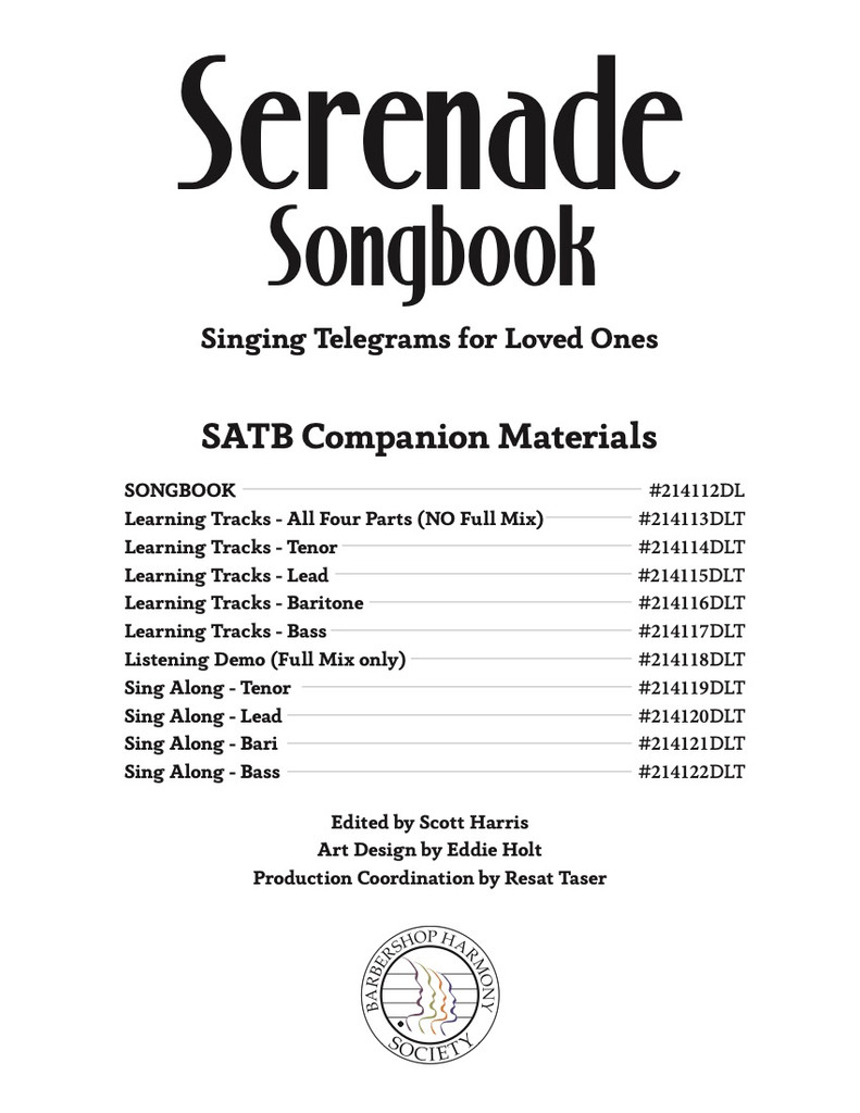 Serenade Songbook (SATB) - Download