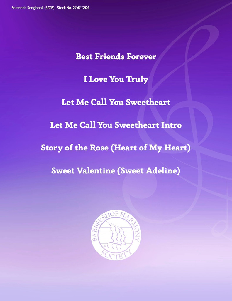 Serenade Songbook (SATB) - Download