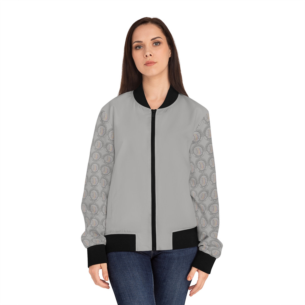 Gray Women's Bomber Jacket- BHS Seal on Sleeves