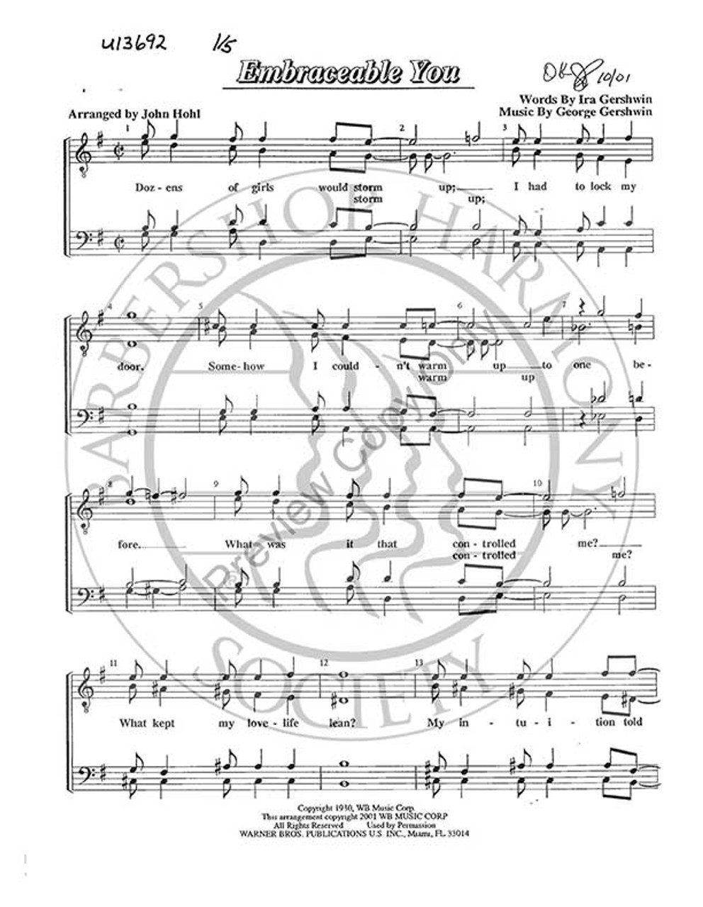 Embraceable You 3 (TTBB) (arr. John Hohl)-Download-UNPUB