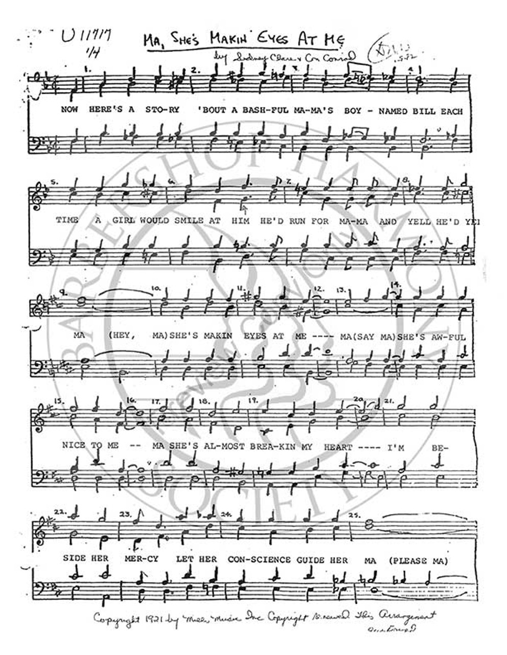 Ma 2 (TTBB) (arr. Harry Swenson)-Download-UNPUB