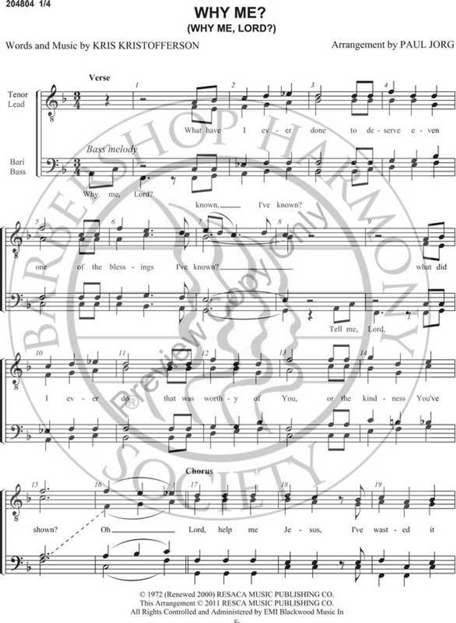 Why Me (TTBB) (arr. Paul Jorg)-Download-UNPUB