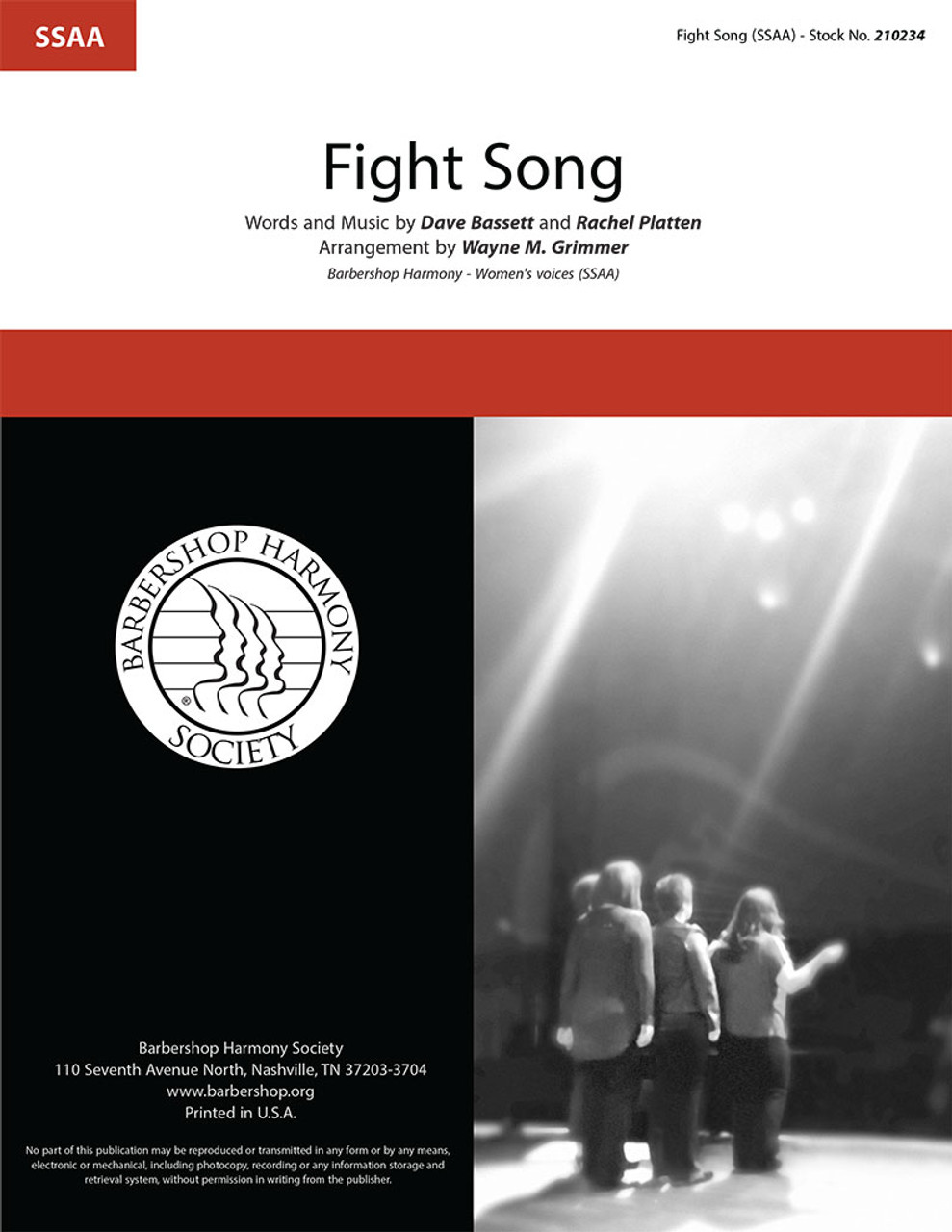Fight Song (SSAA) (arr. Grimmer) - Download