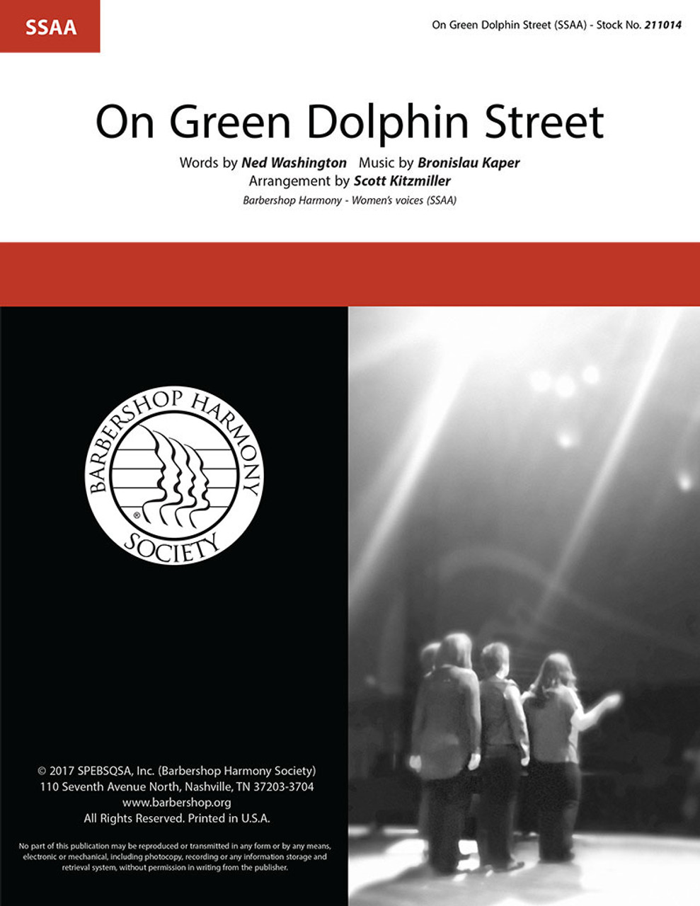 On Green Dolphin Street (SSAA) (arr. Kitzmiller)