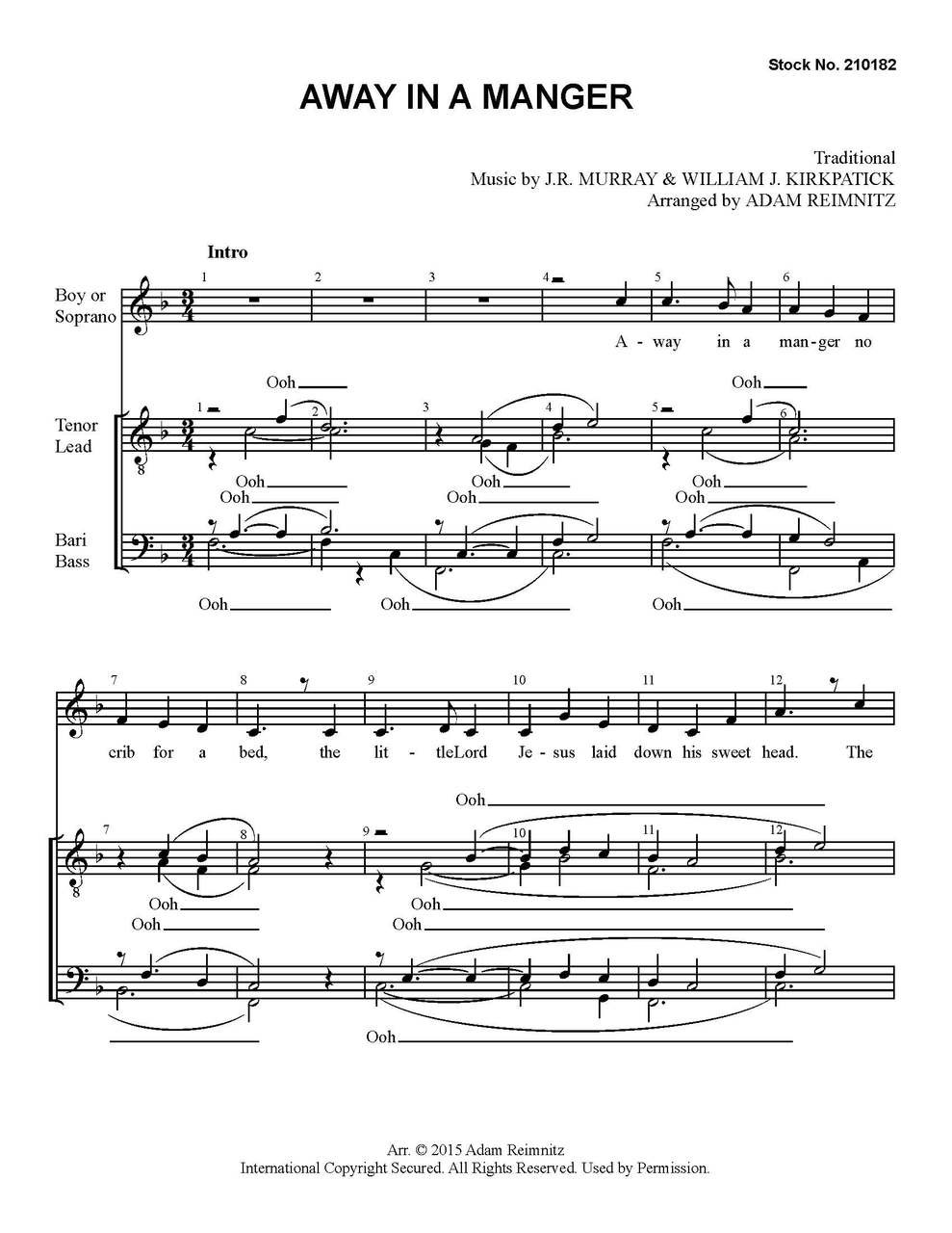 Away In A Manger - arr. Adam Reimnitz (TTBB)-Download