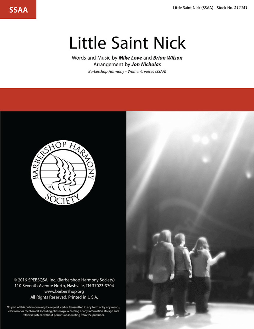 Little Saint Nick (SSAA) (arr. Nicholas)