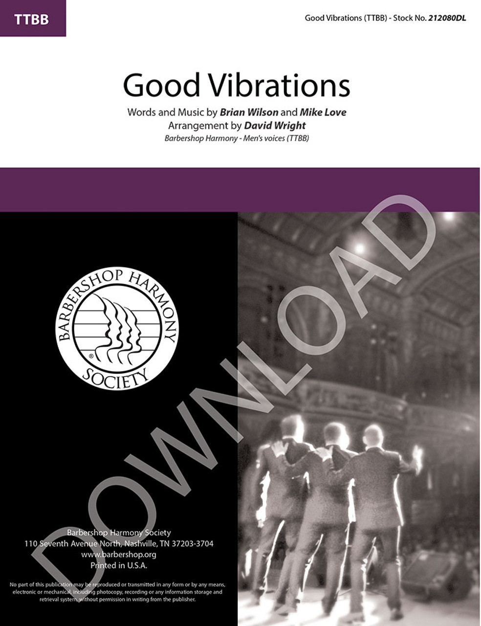 Good Vibrations (TTBB) (arr. Wright) - Download