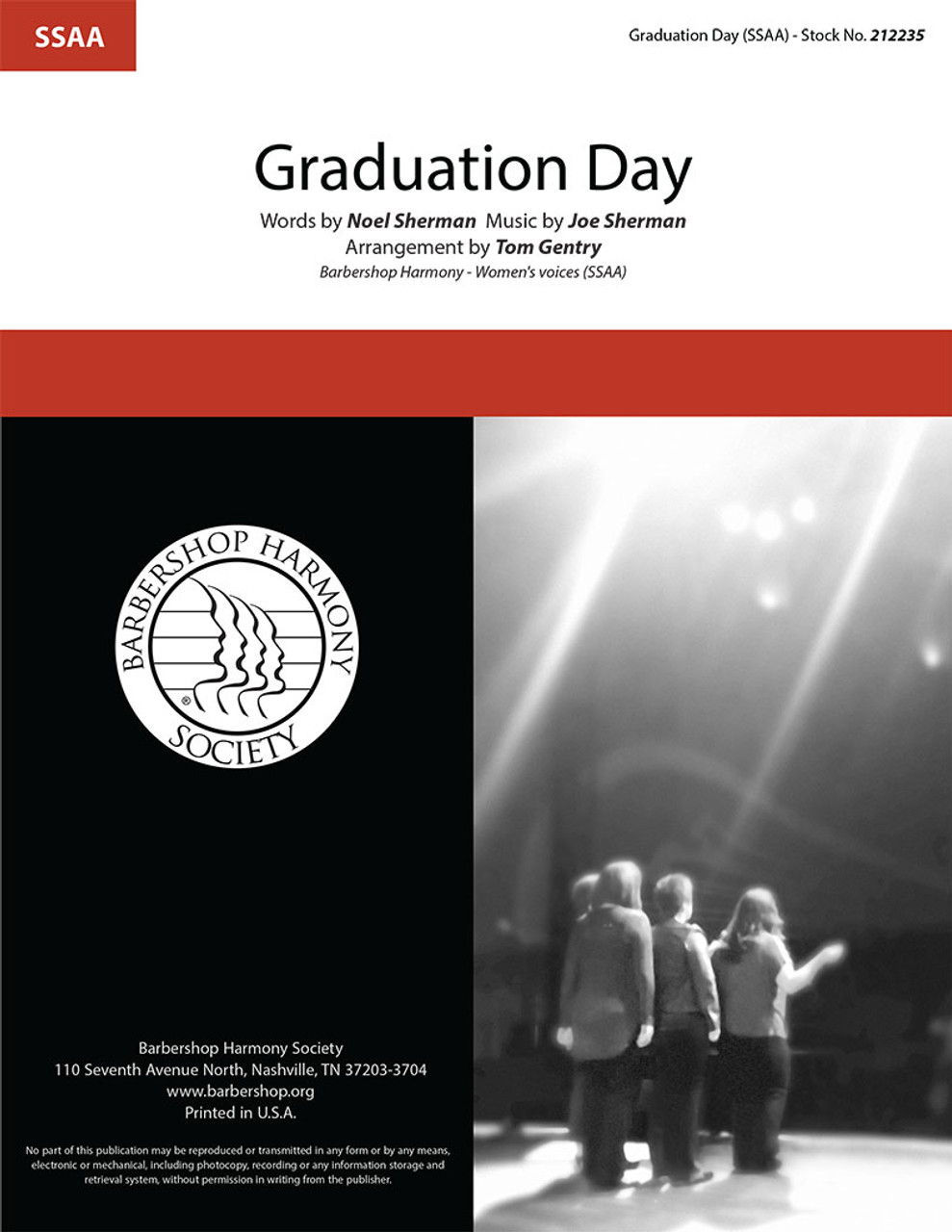 Graduation Day (SSAA) (arr. Gentry)