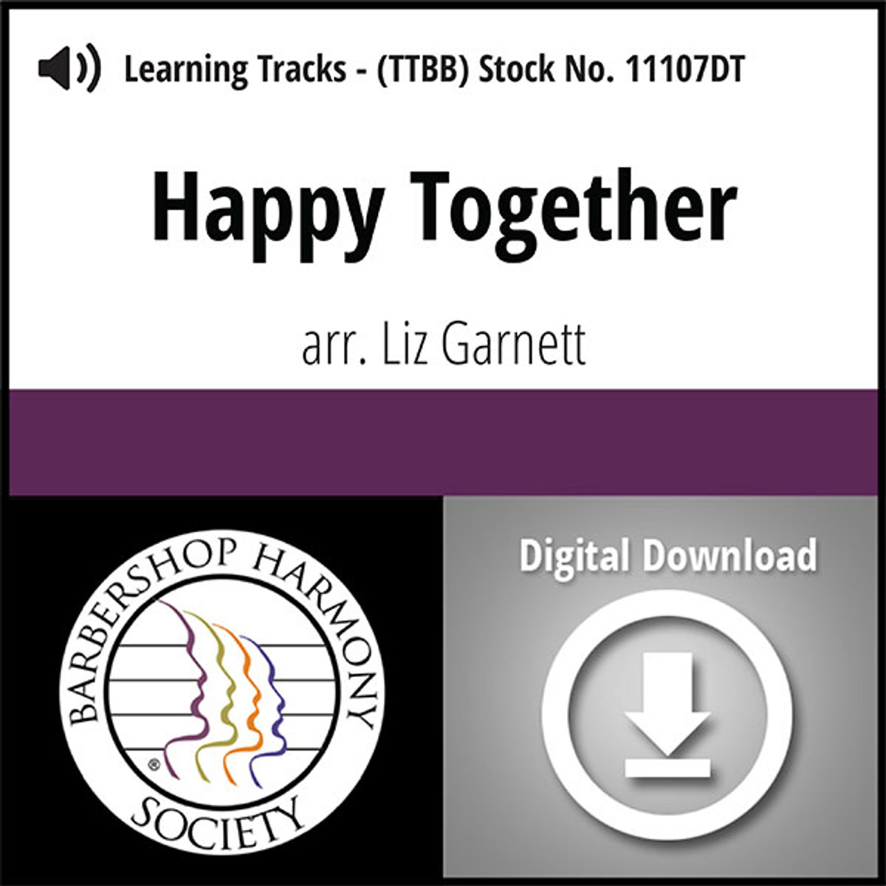 Happy Together (TTBB) (arr. Garnett) - Digital Learning Tracks - for 8639