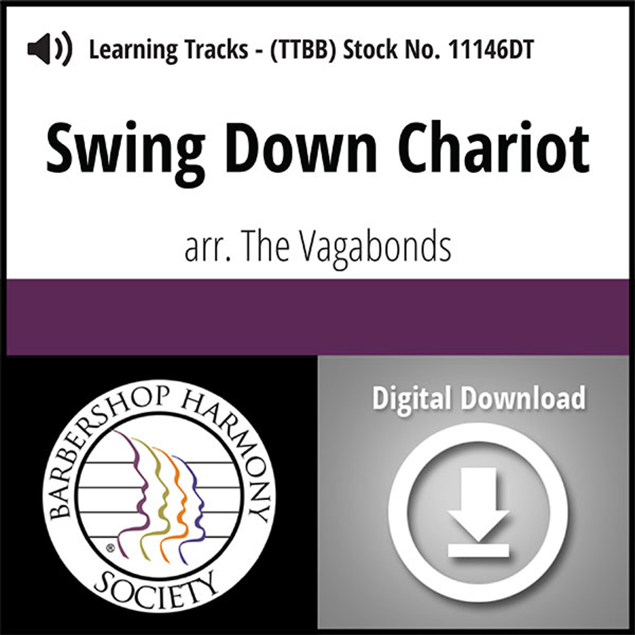 Swing Down Chariot (TTBB) (arr. The Vagabonds) - Digital Learning Tracks - for 7388