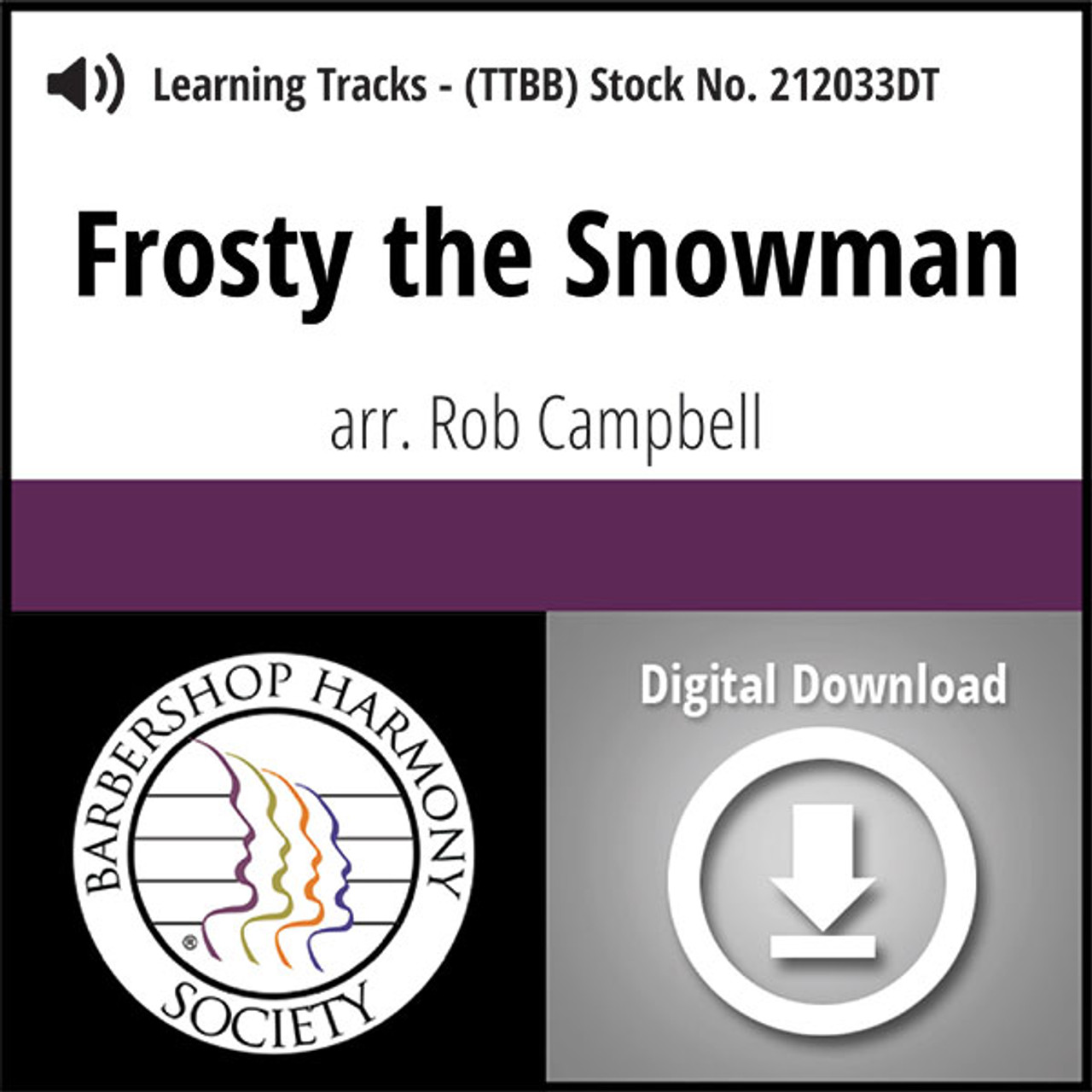 Frosty the Snowman (TTBB) (arr. Campbell) - Digital Learning Tracks - for 7697