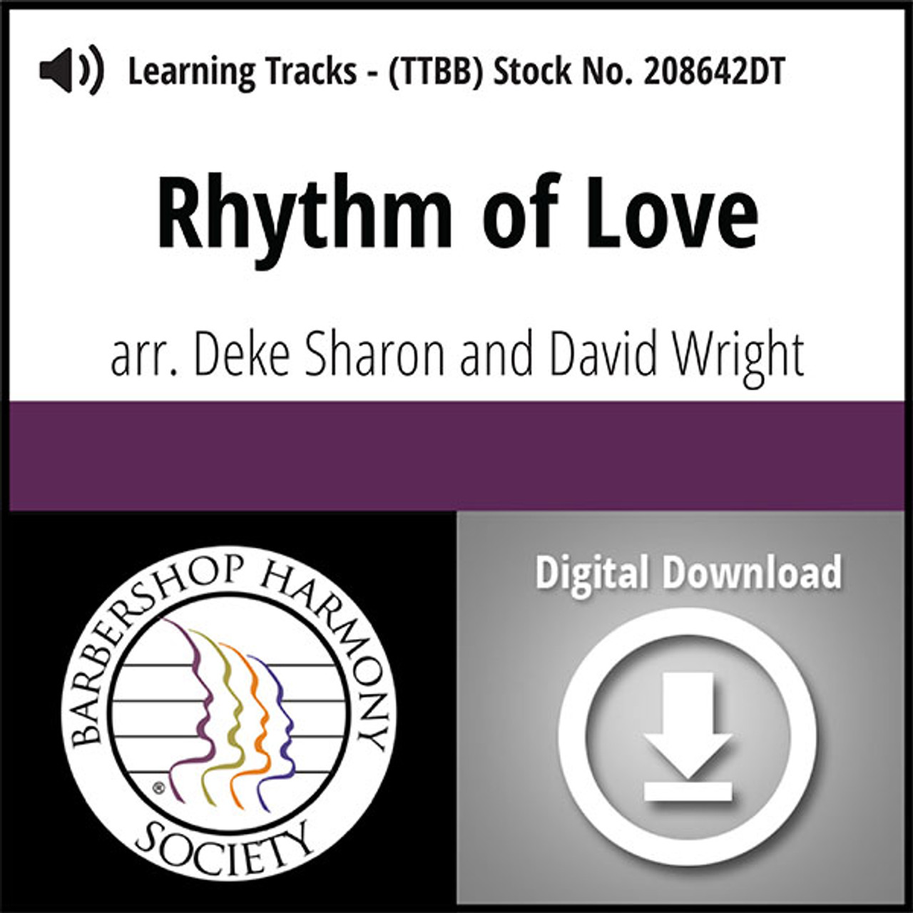 Rhythm of Love (TTBB) (arr. Sharon & Wright) - Digital Learning Tracks - for 208681