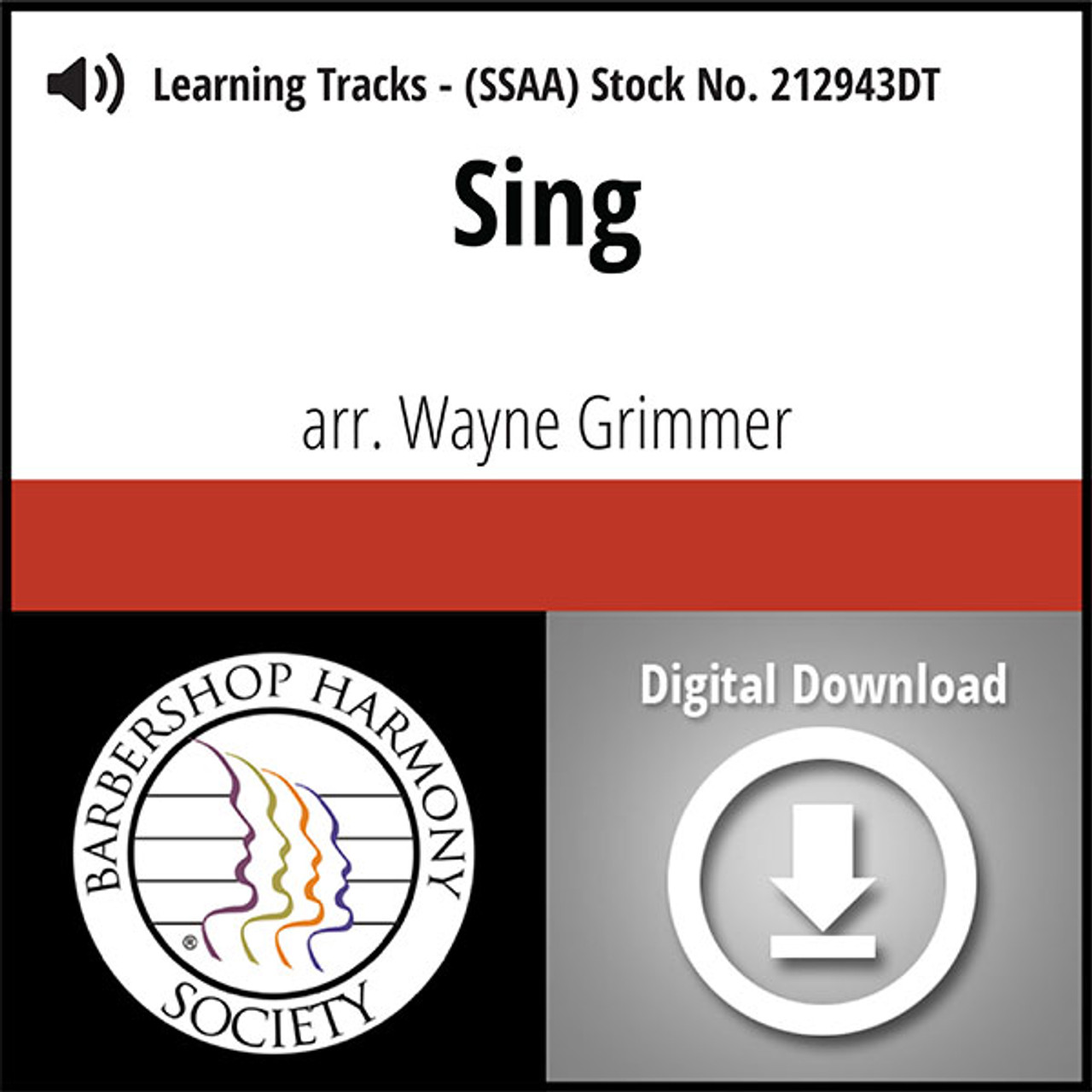Sing (SSAA) (arr. Grimmer) - Digital Learning Tracks for 210817