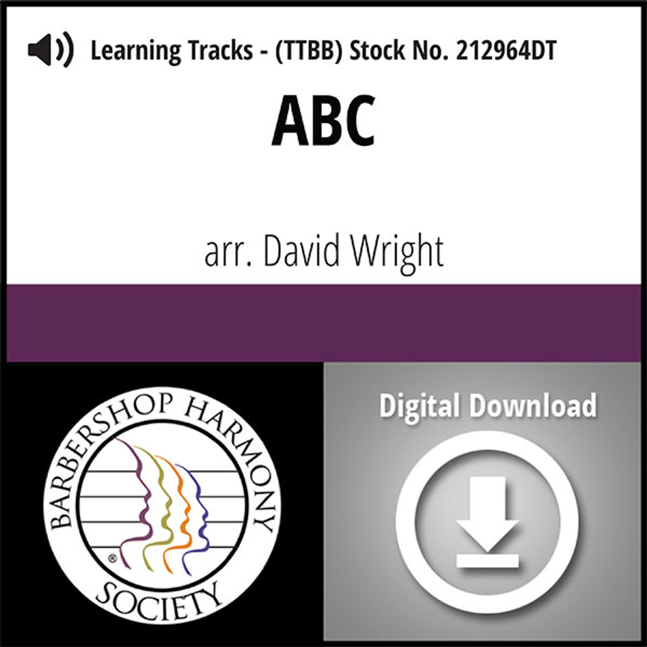 ABC (TTBB) (arr. Wright) - Digital Learning Tracks for 211564