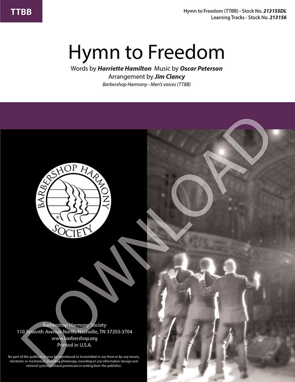 Hymn to Freedom (TTBB) (arr. Clancy) - Download