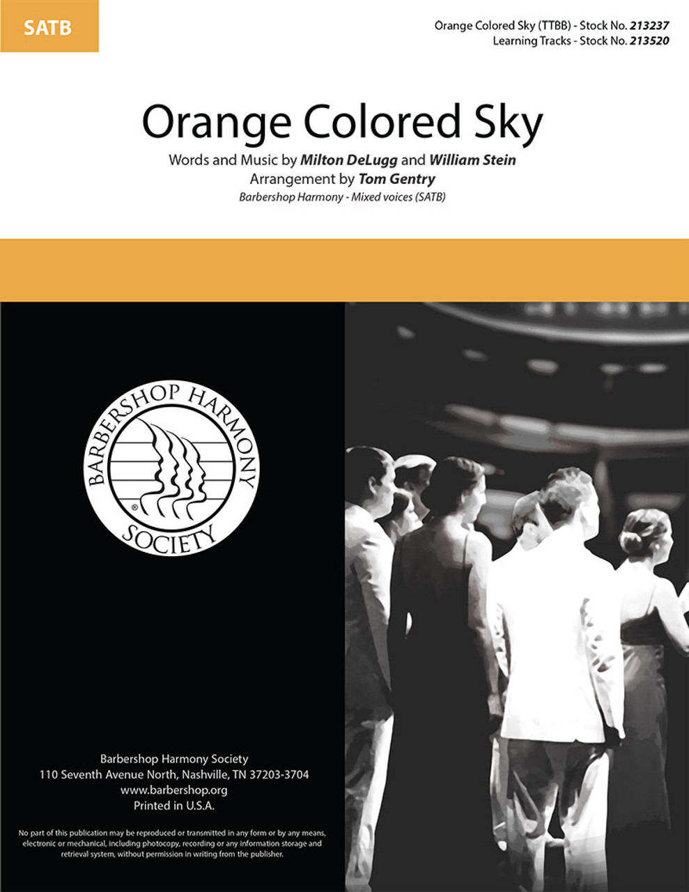 Orange Colored Sky (SATB) (arr. Tom Gentry)