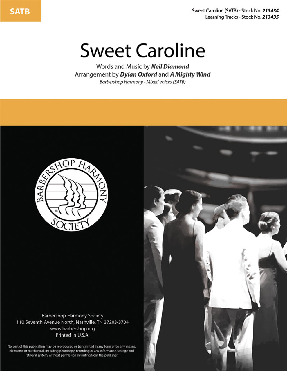 Sweet Caroline (SATB) (arr. Oxford & A Mighty Wind)