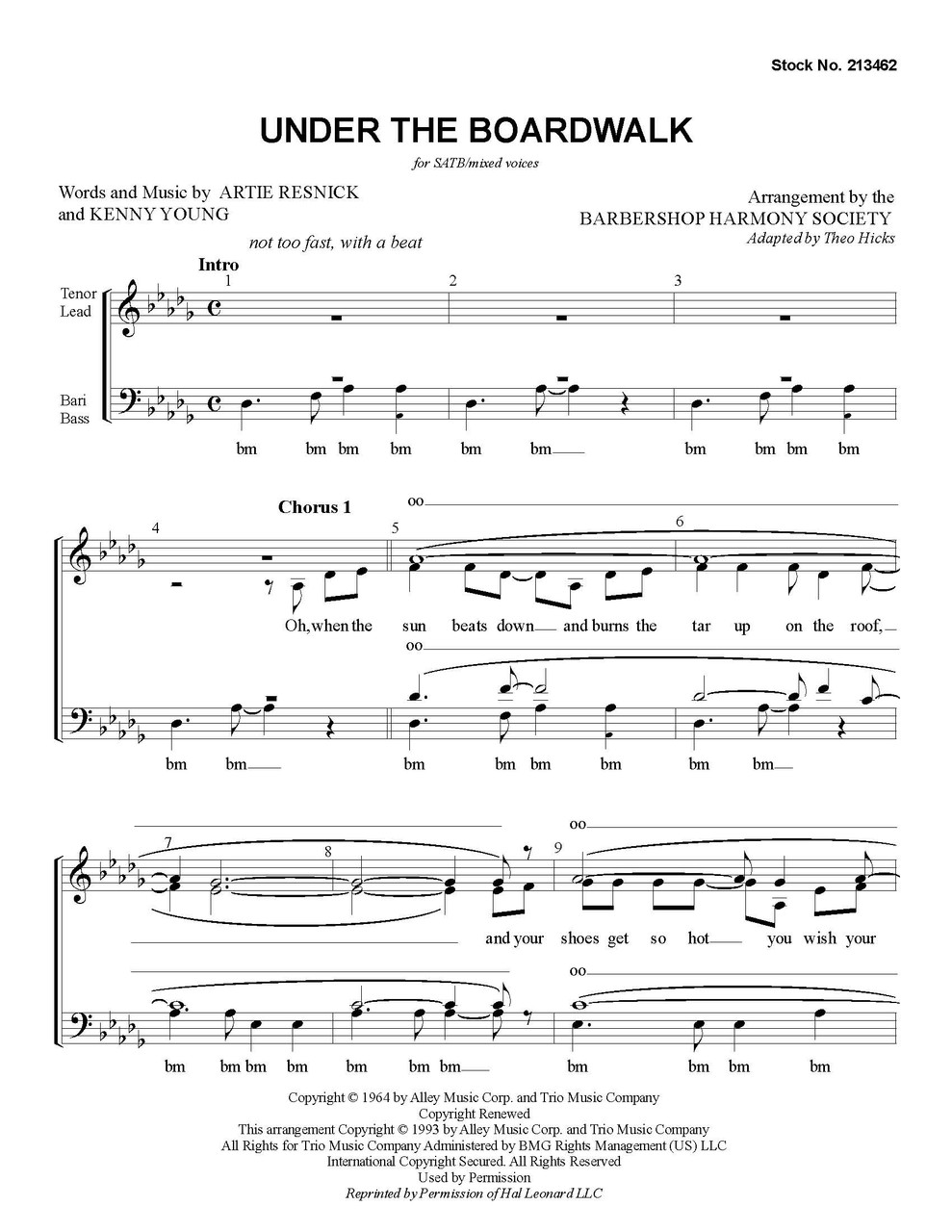 Under the Boardwalk (SATB) (arr. BHS)