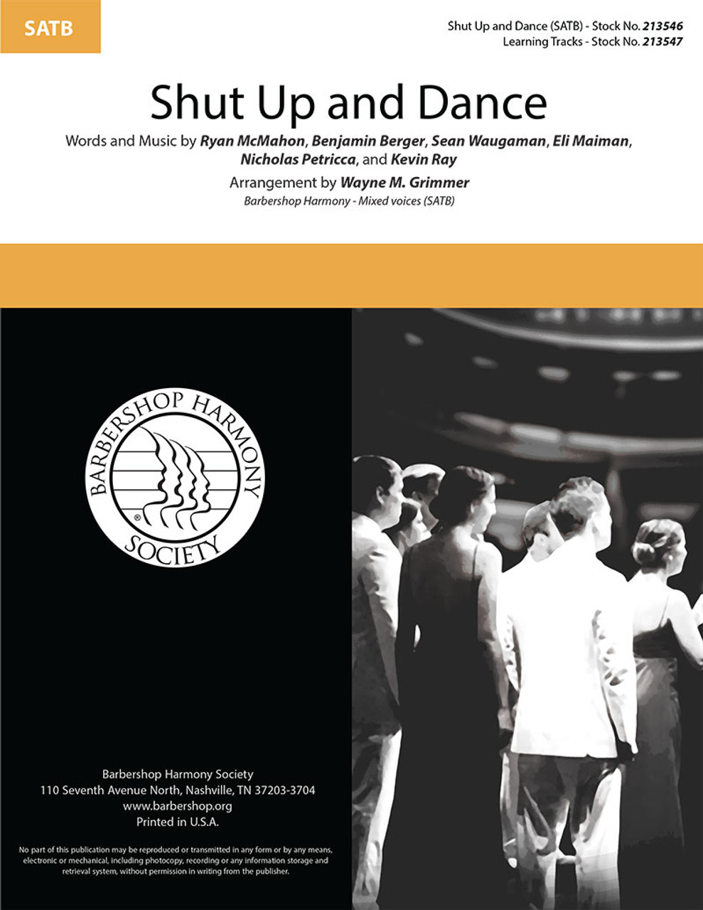 Shut Up and Dance (SATB) (arr. Grimmer)-SPECIAL ORDER