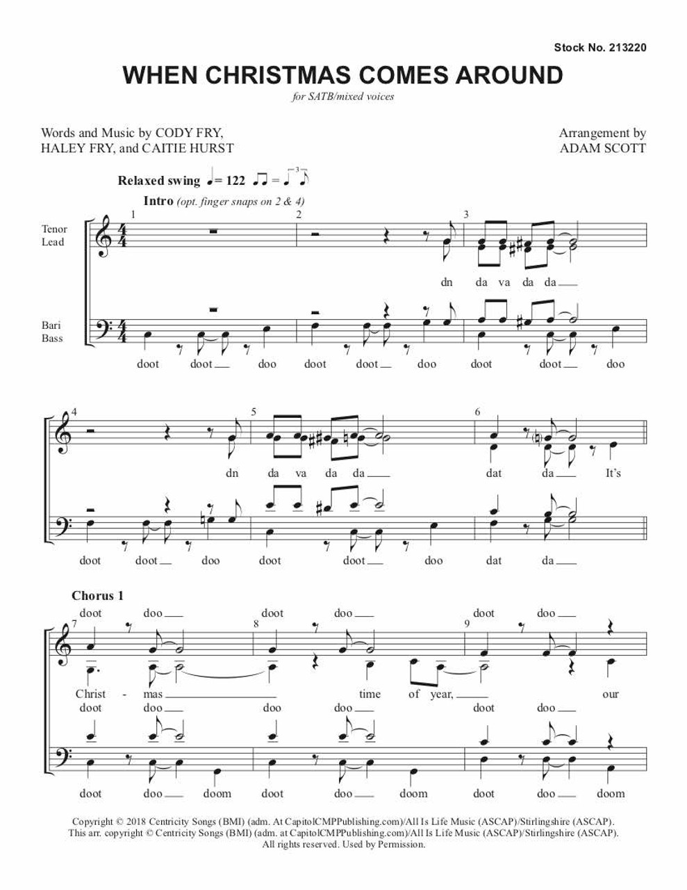 When Christmas Comes Around (SATB) (arr. Scott) - Download