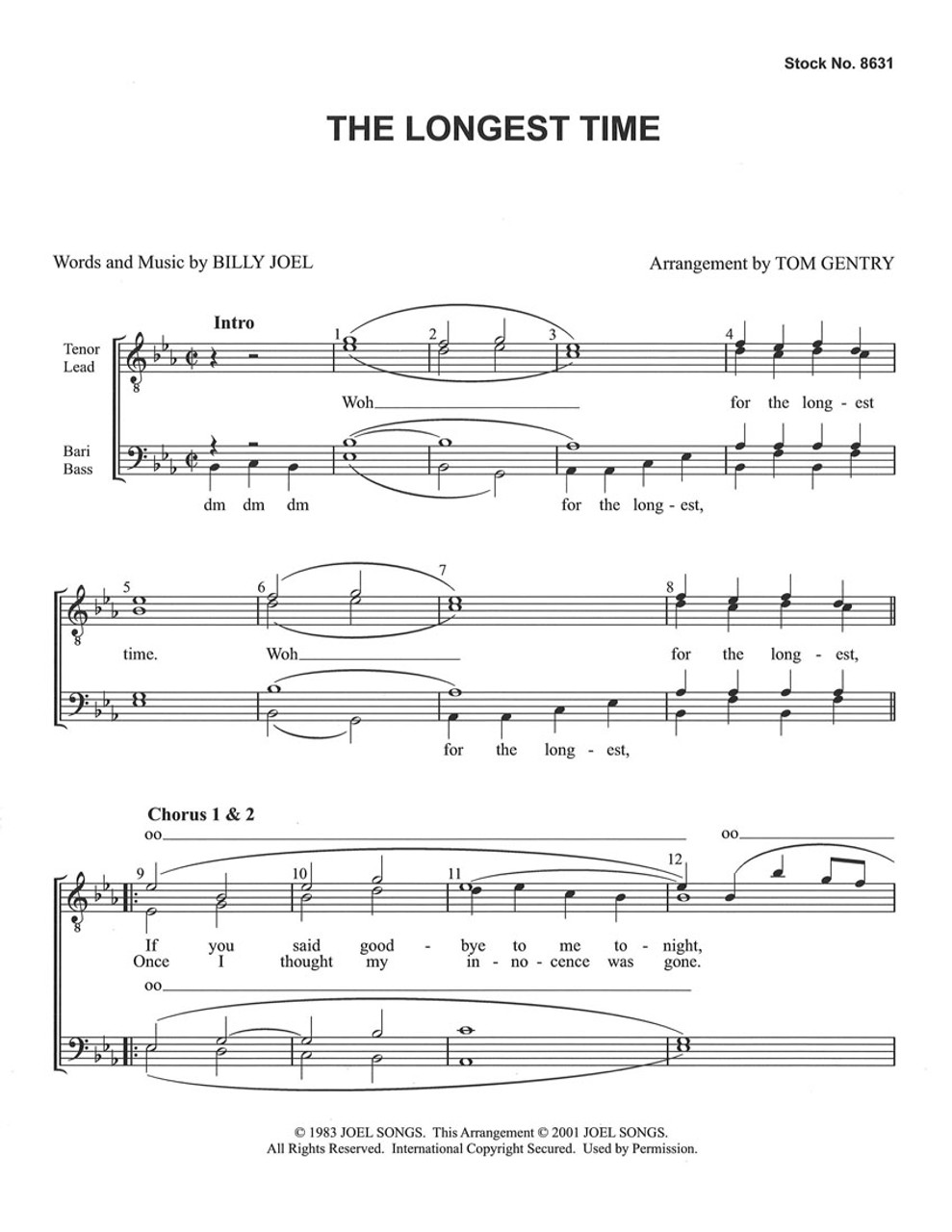 The Longest Time (TTBB) (arr. Gentry) - Download