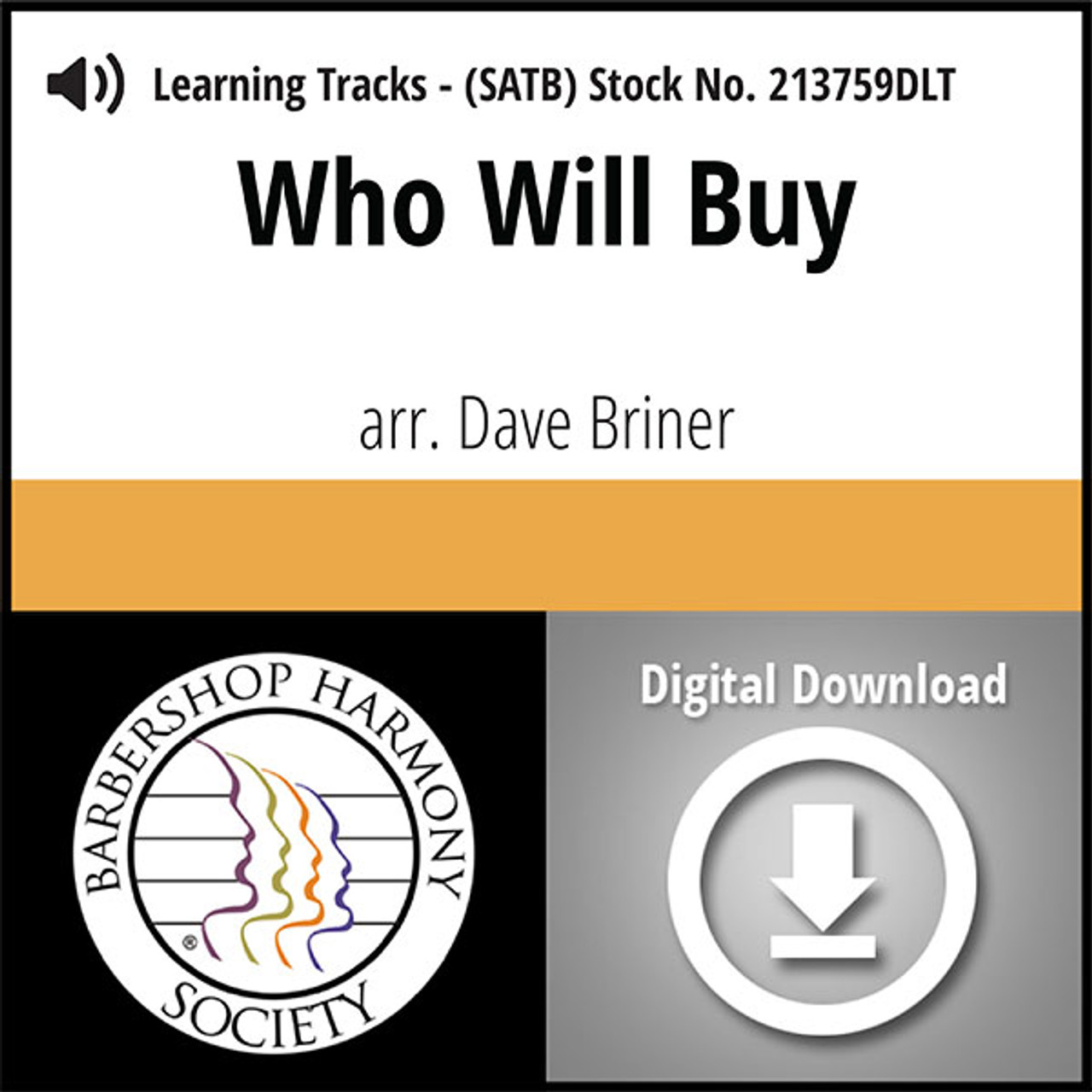 Who Will Buy (SATB) (arr. Briner) - Digital Learning Tracks for 213630
