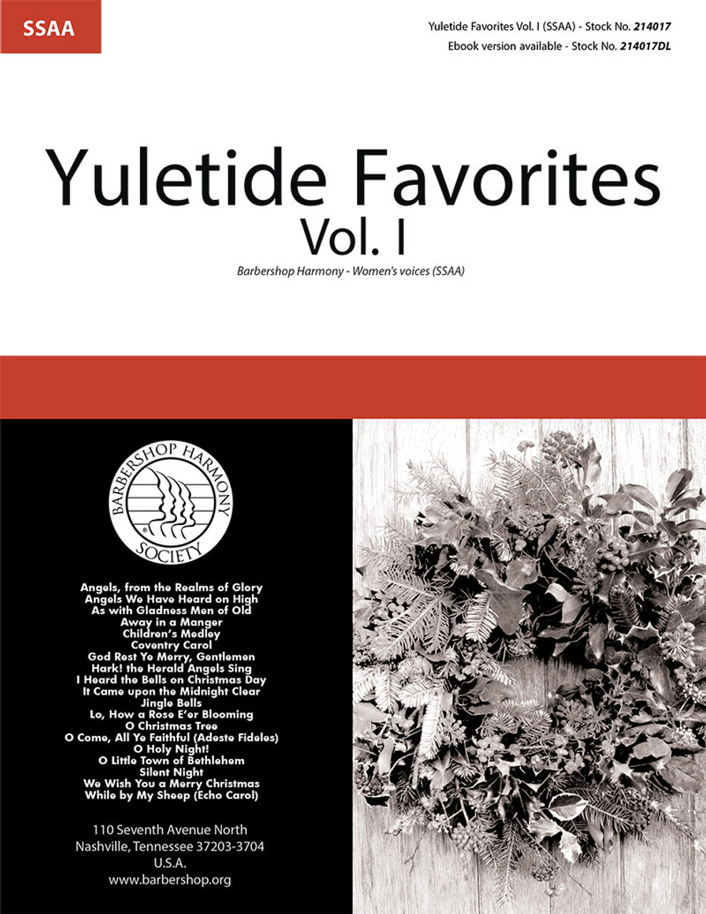 Yuletide Favorites Vol. I Songbook (SSAA)