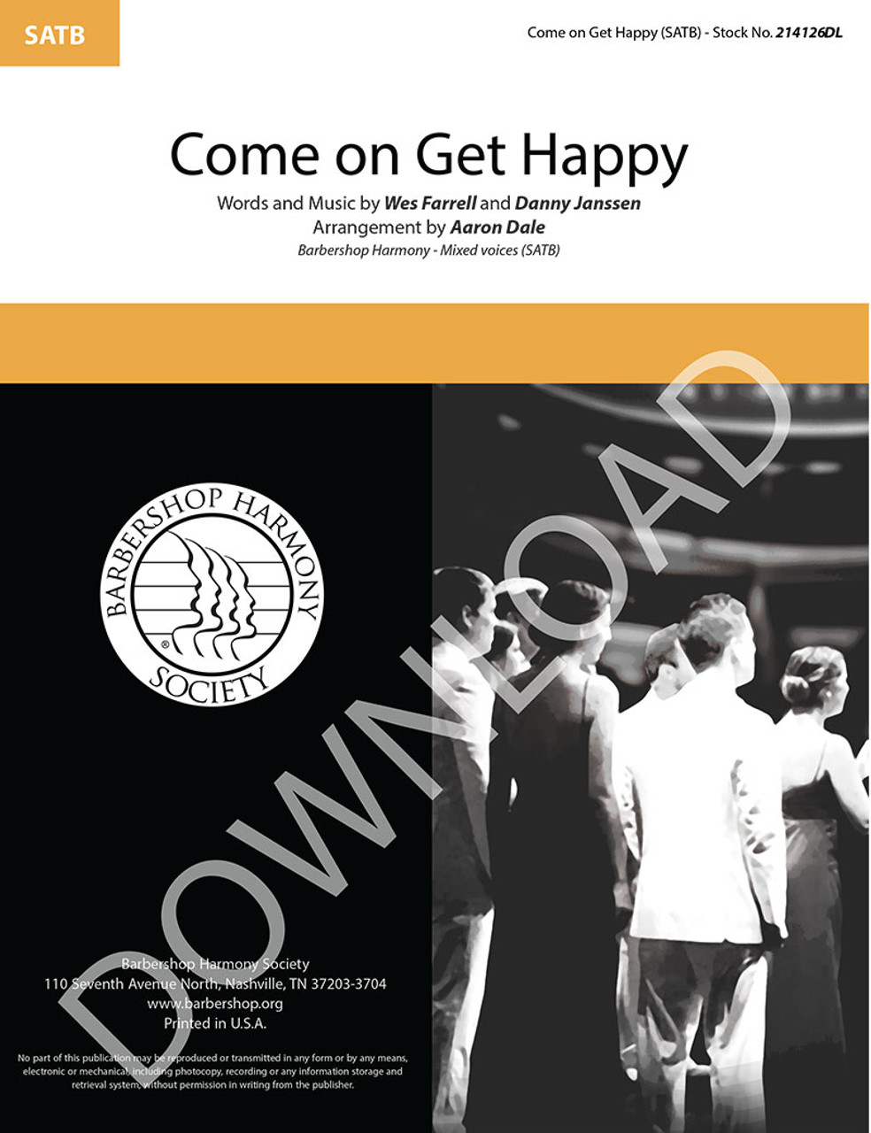 Come On Get Happy (SATB) (arr. Dale) - Download