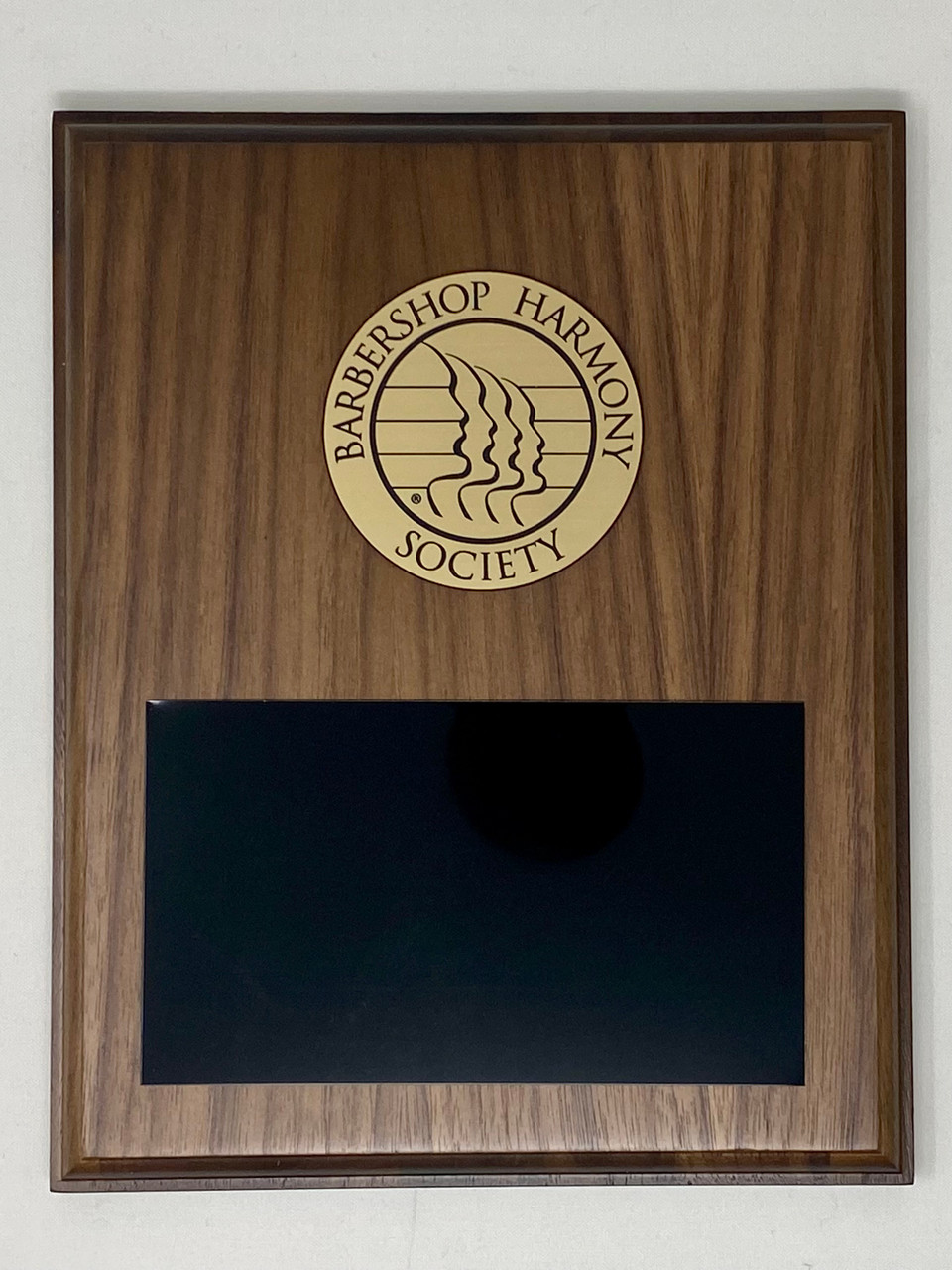 Walnut Plaque with BHS Seal Engravable Plate