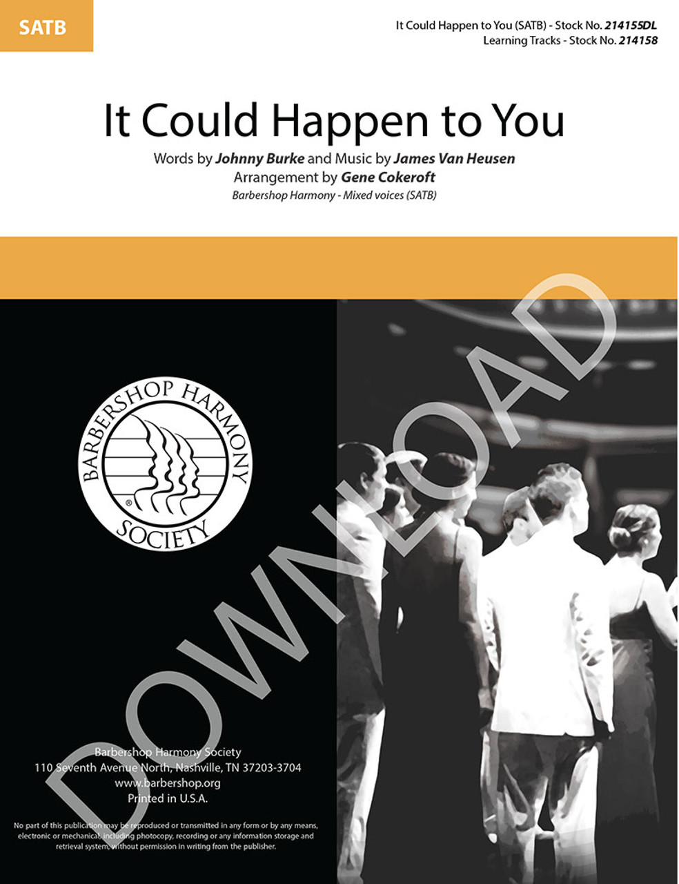 It Could Happen to You (SATB) (arr. Cokeroft) - Download