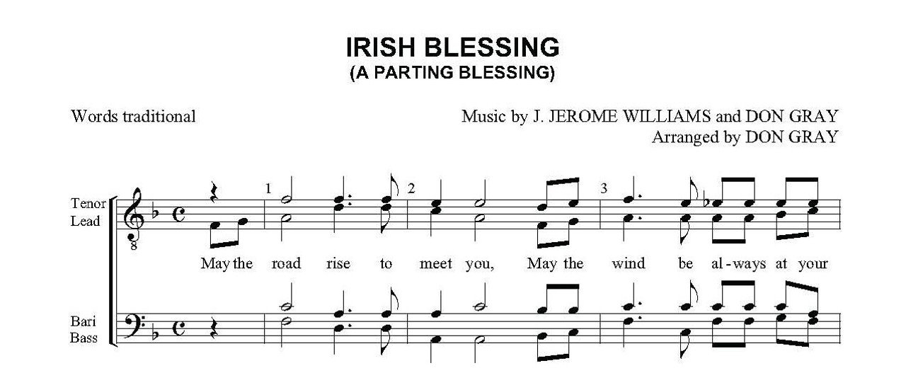 Irish Blessing (TTBB) (arr. Gray) - DOLLAR DOWNLOAD