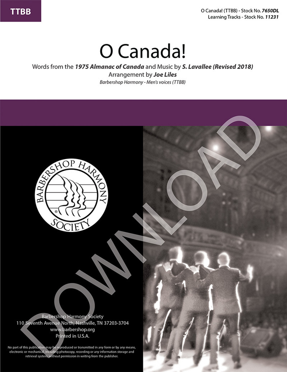 O Canada! (TTBB) - DOWNLOAD