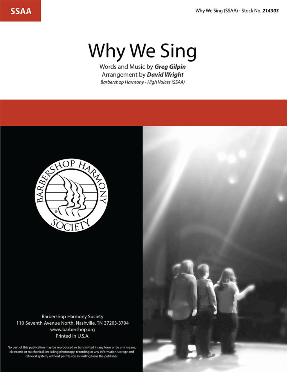Why We Sing (SSAA) (arr. Wright)