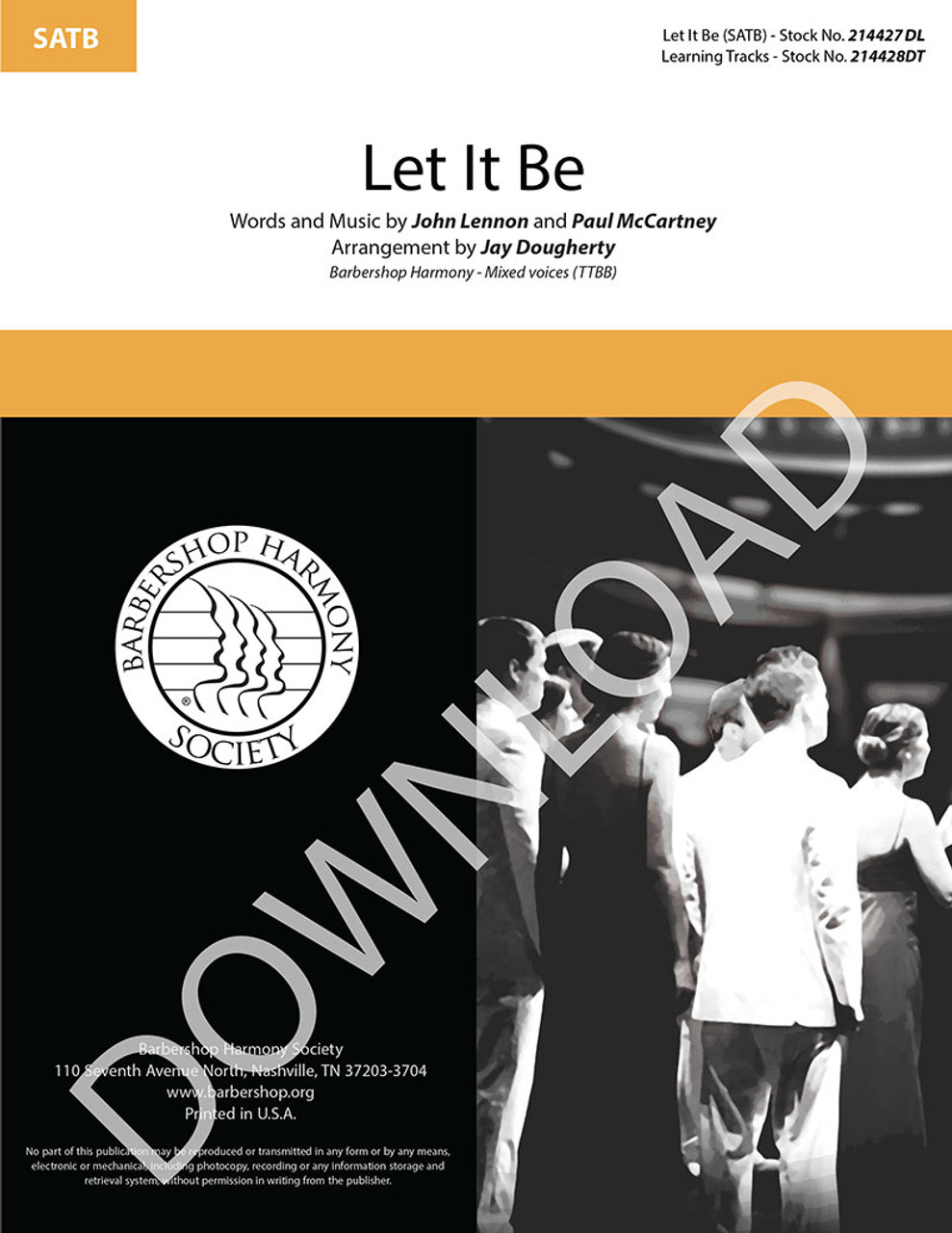 Let It Be (SATB) (arr. Dougherty) - Download