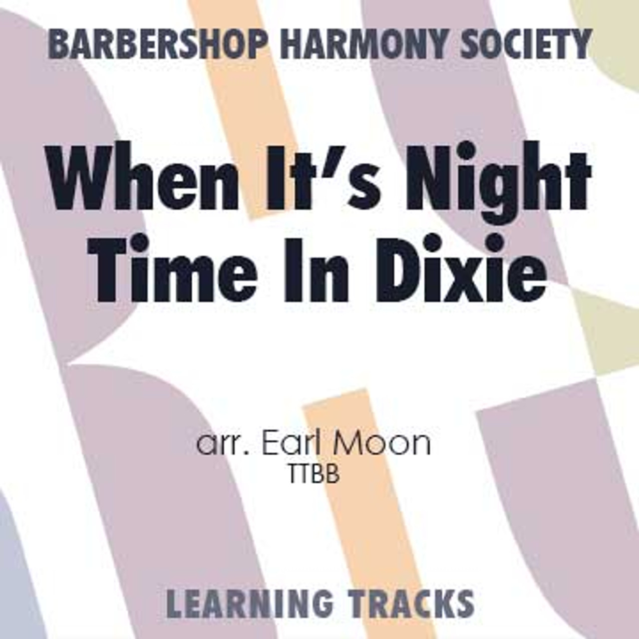 When It's Night Time In Dixie (TTBB) (arr. Moon) - Digital Learning Tracks for 7095