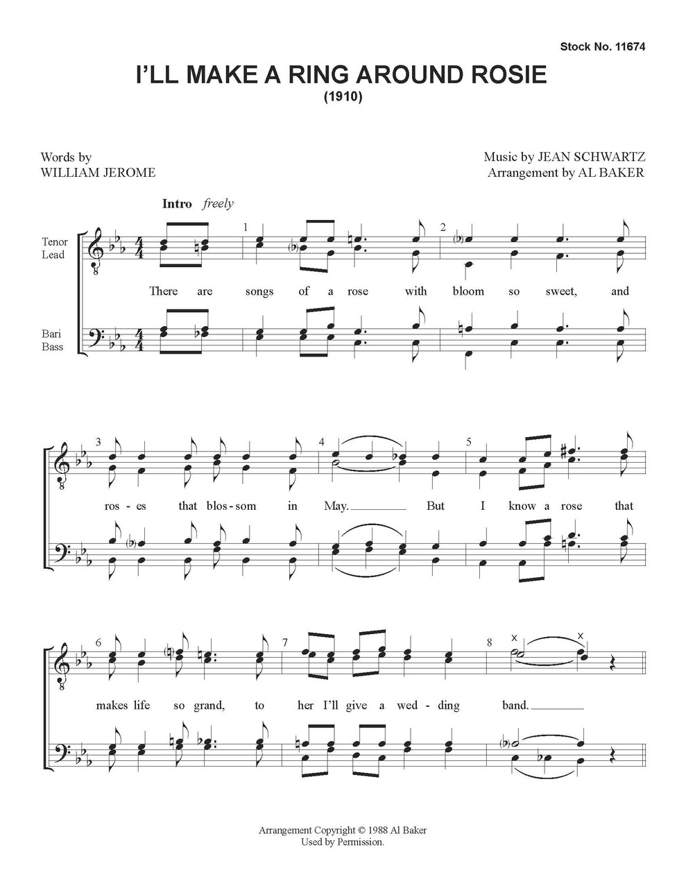 I'll Make A Ring Around Rosie (TTBB) (arr. Baker) - Download