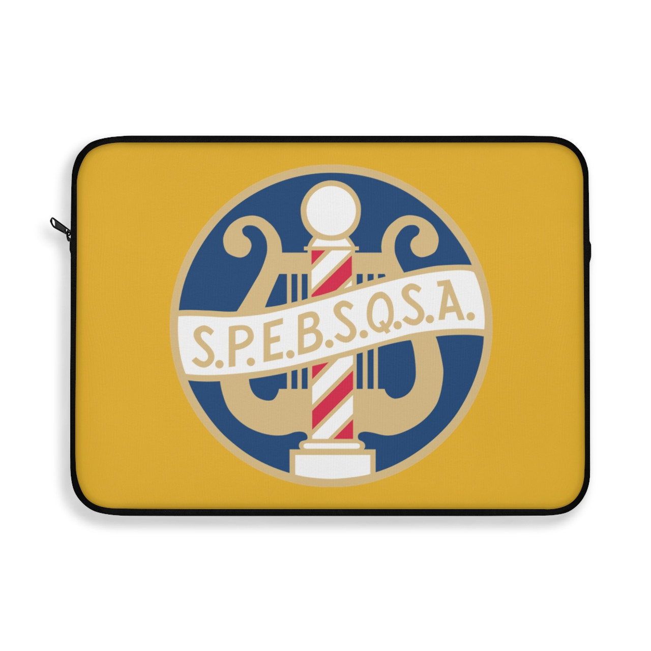 Yellow Laptop Sleeve with SPEBSQSA Logo
