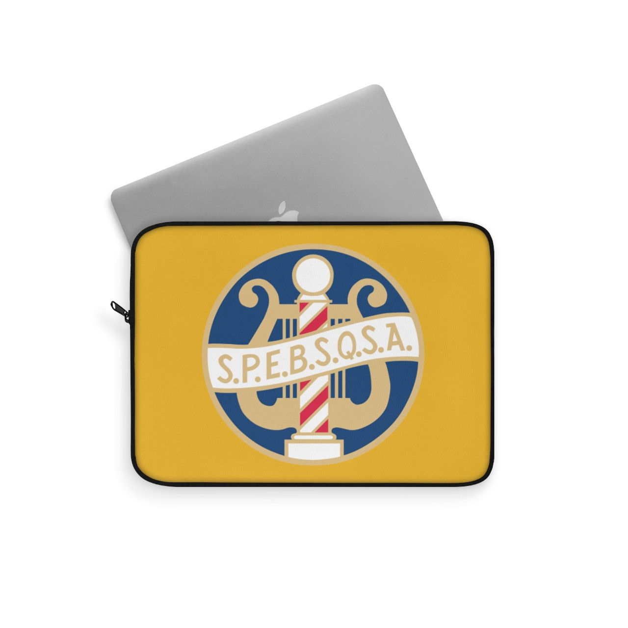 Yellow Laptop Sleeve with SPEBSQSA Logo