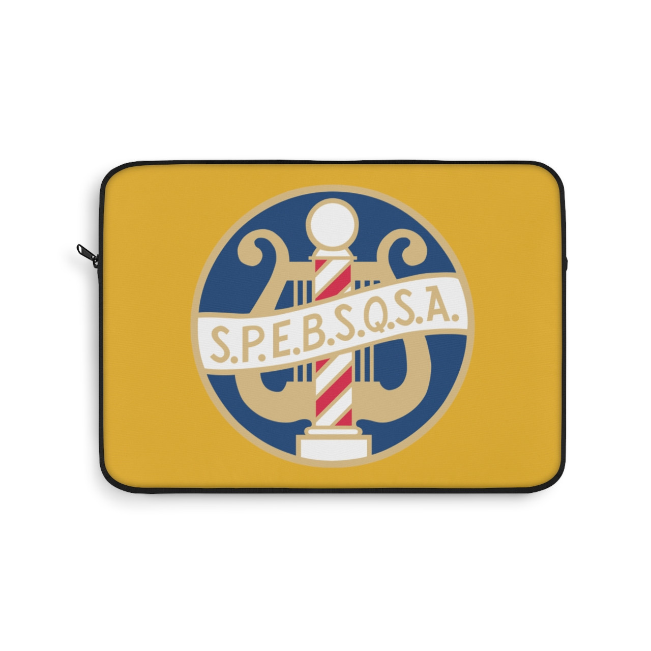 Yellow Laptop Sleeve with SPEBSQSA Logo