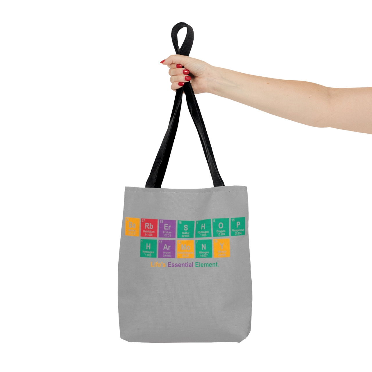 Barbershop Elements Light Gray Tote Bag