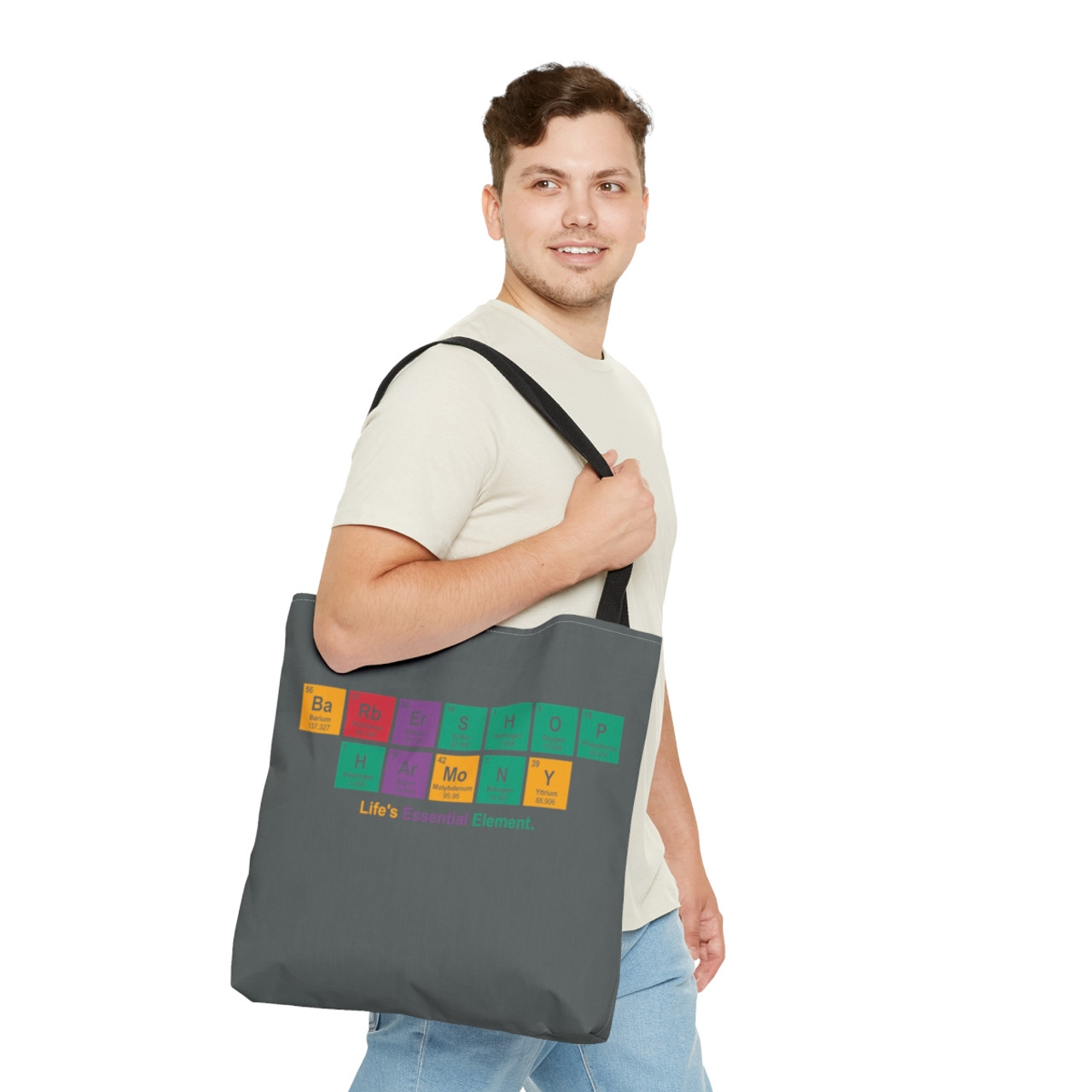 Barbershop Elements Dark Gray Tote Bag