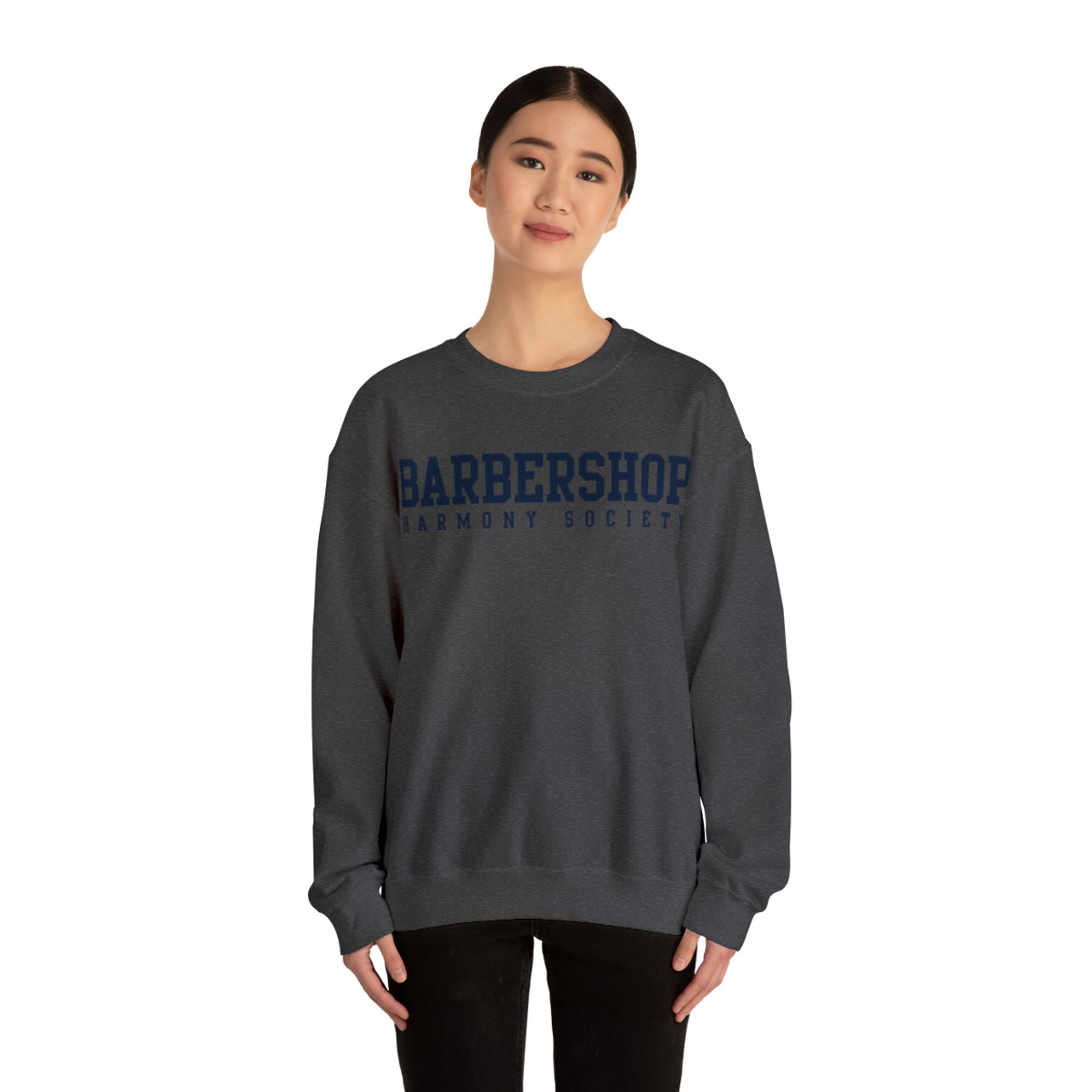 Unisex Barbershop Harmony Society Block Text Crewneck Sweatshirt